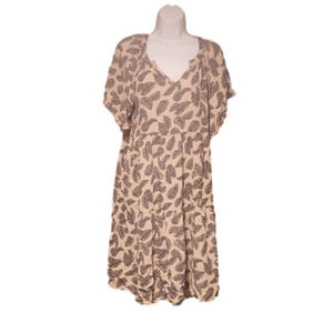 Cjla | Floral Flutter Sleeve Boho Dress small Carly Jean Los Angeles